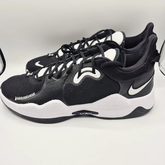Size 15-Nike Paul George PG 5 TB Team Black White DM5045 001 Basketball Shoes